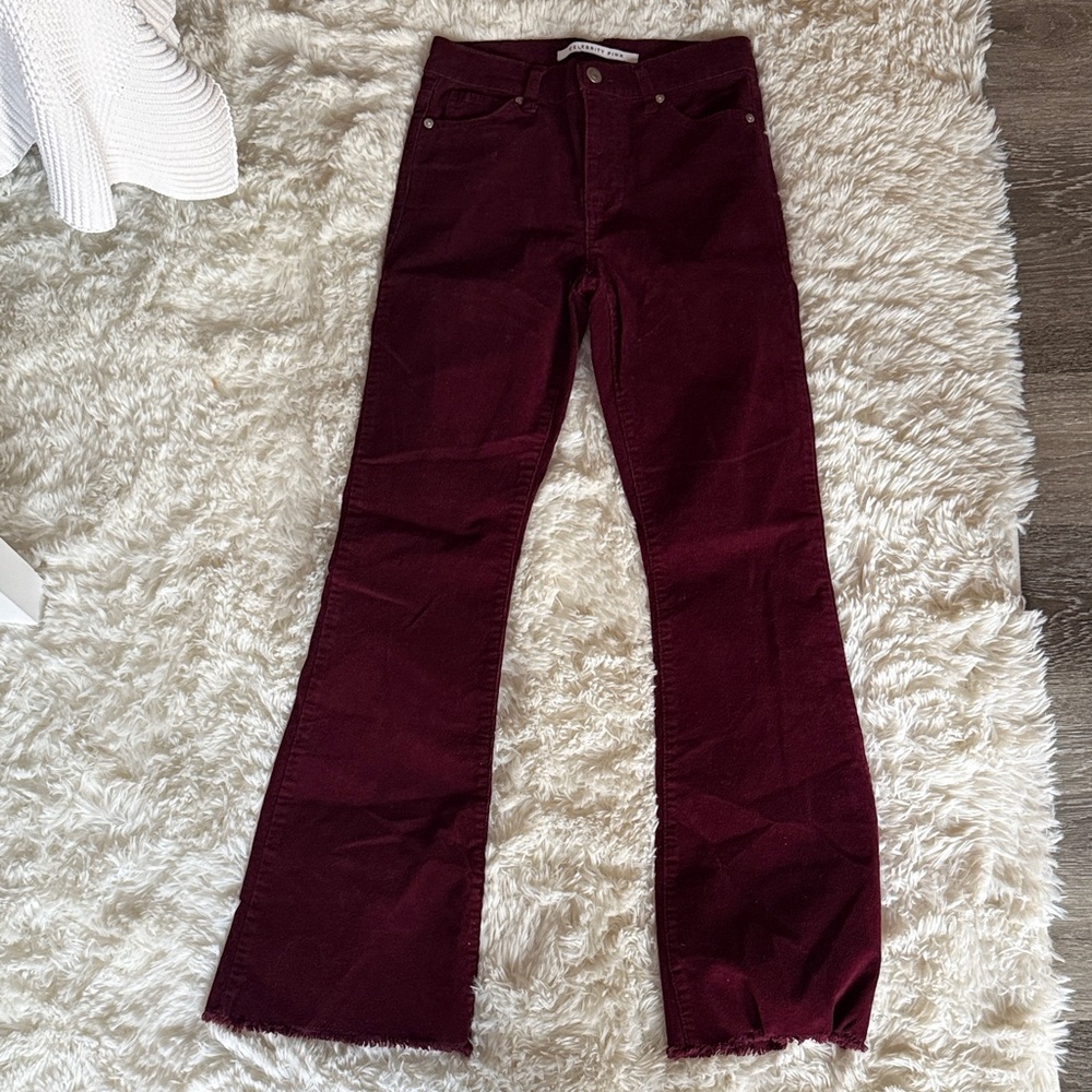 Celebrity Pink Burgundy Wide Leg Pants